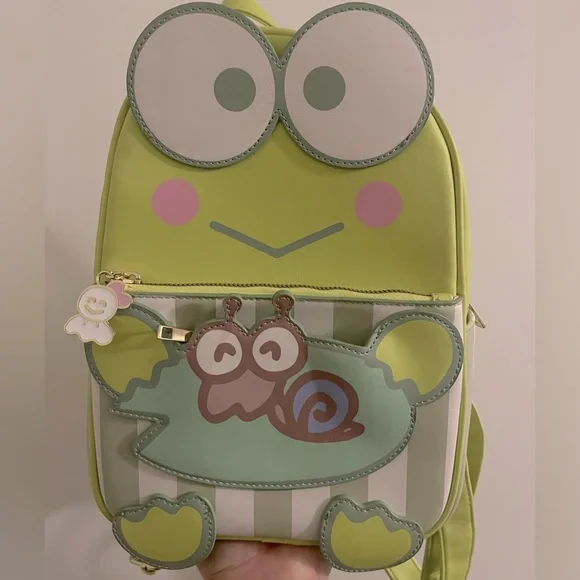 Keroppi backpack — Hot Topic Her Universe Keroppi Figural Mini Backpack - Picture 1 of 4